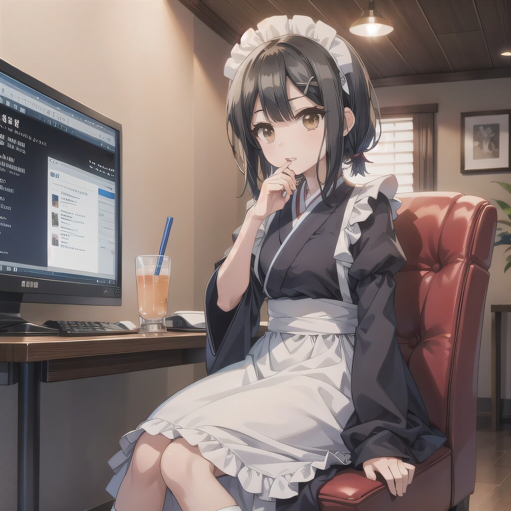 茶髪ボブで漫画喫茶の少女３