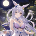 月夜のウサギ 2枚目