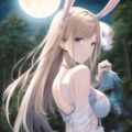 月夜のウサギ 5枚目