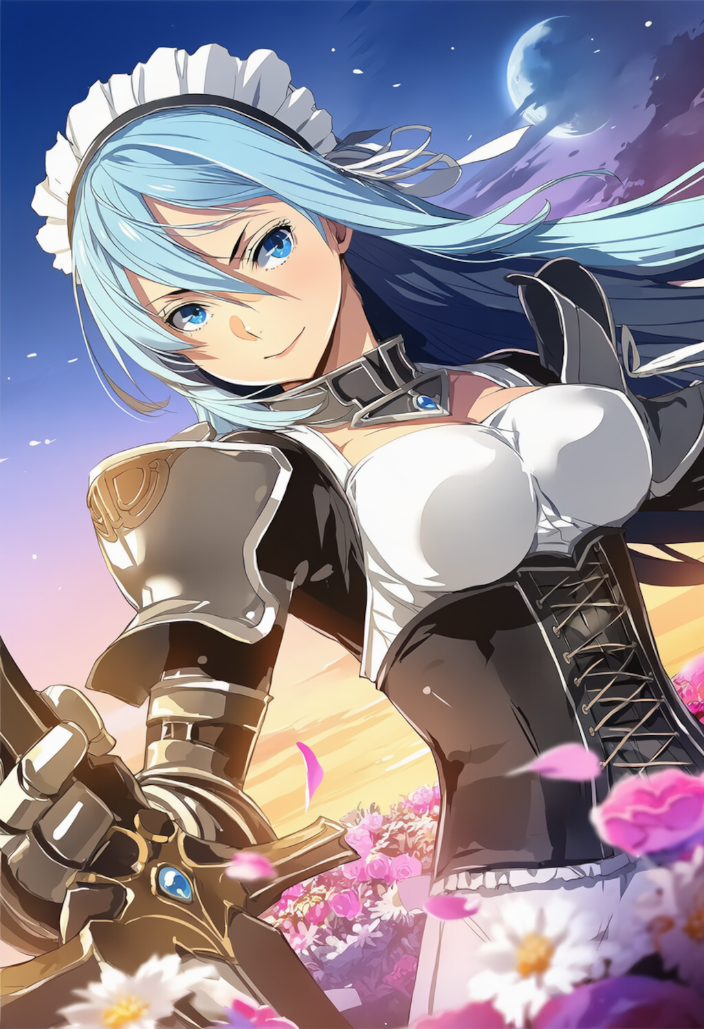 黄昏時のメイド剣士