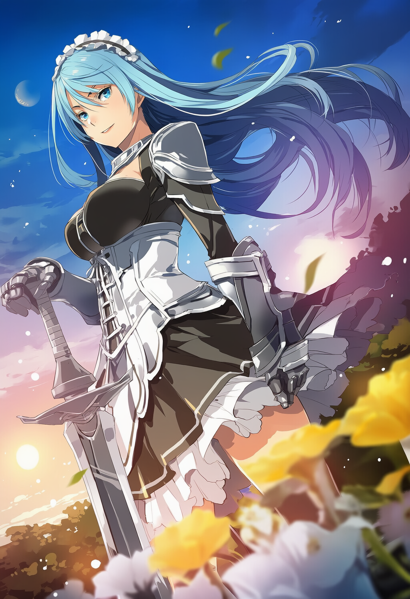 黄昏時のメイド剣士 | の人気AIイラスト・グラビア