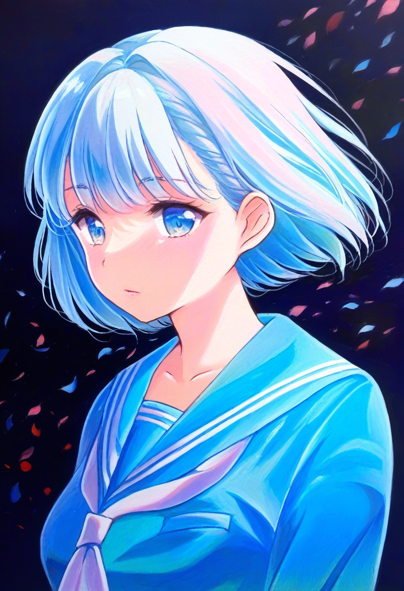 青髪のあの子。