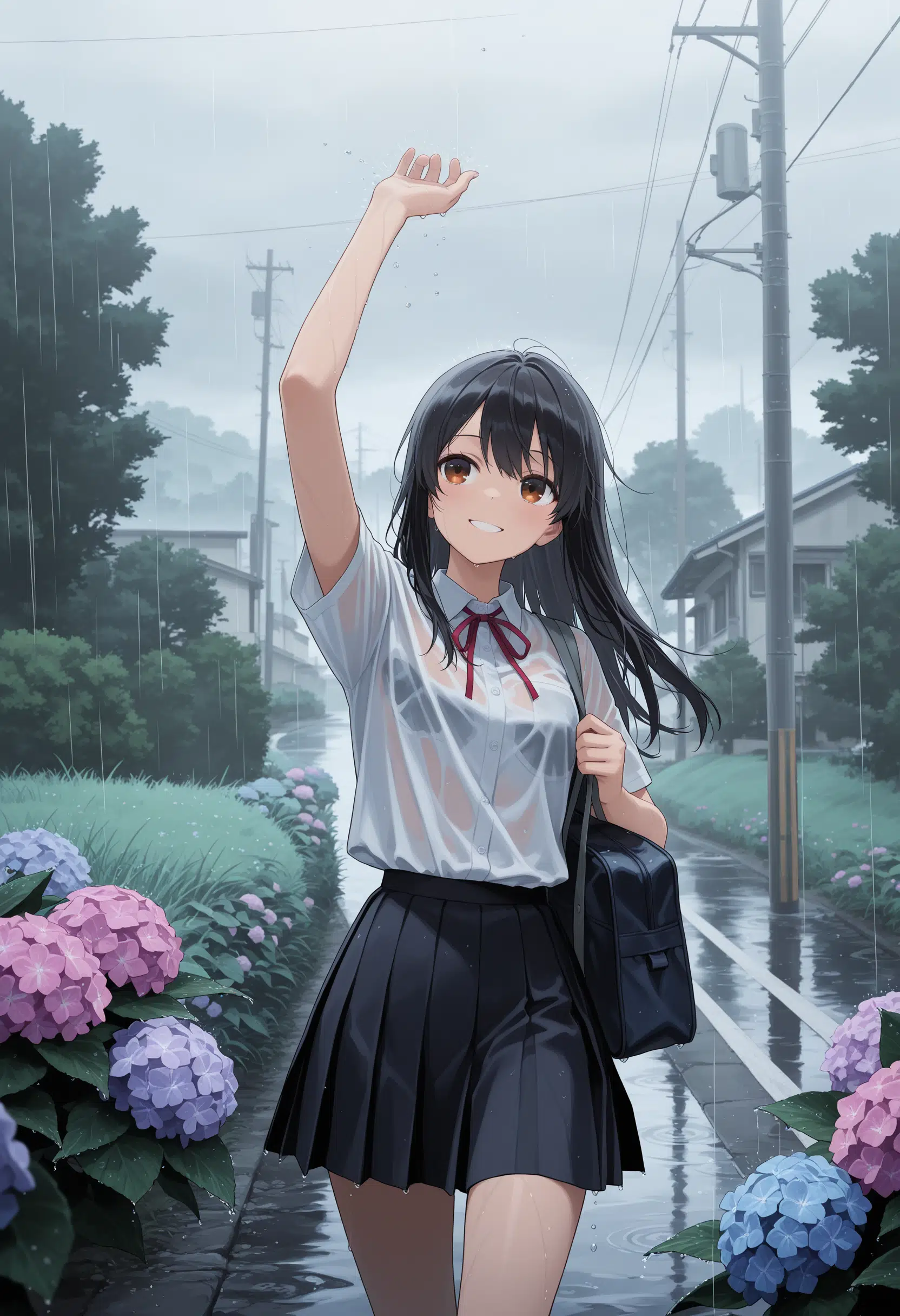 雨 | の人気AIイラスト・グラビア
