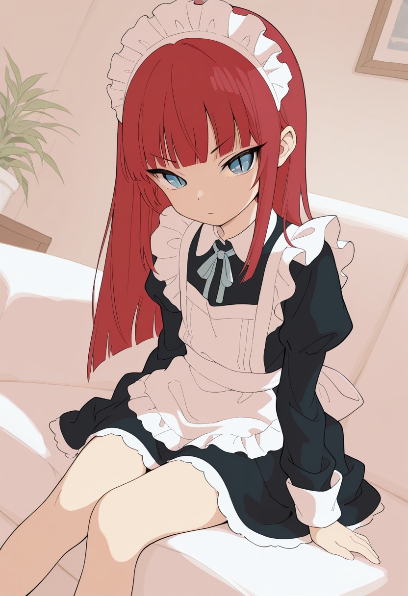 赤毛猫目ちゃん（メイド） | の人気AIイラスト・グラビア