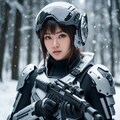 雪山のアジア人ソルジャー 2枚目