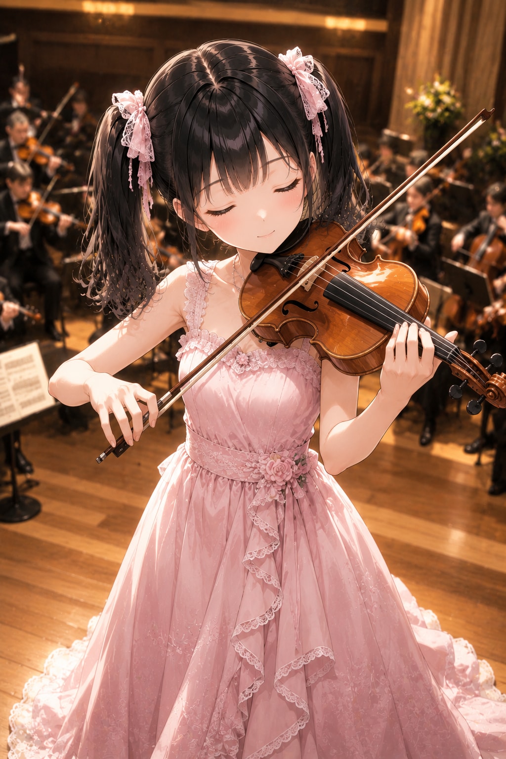今日はバイオリンの日🎻上手に弾けてるかな💦 | の人気AIイラスト・グラビア