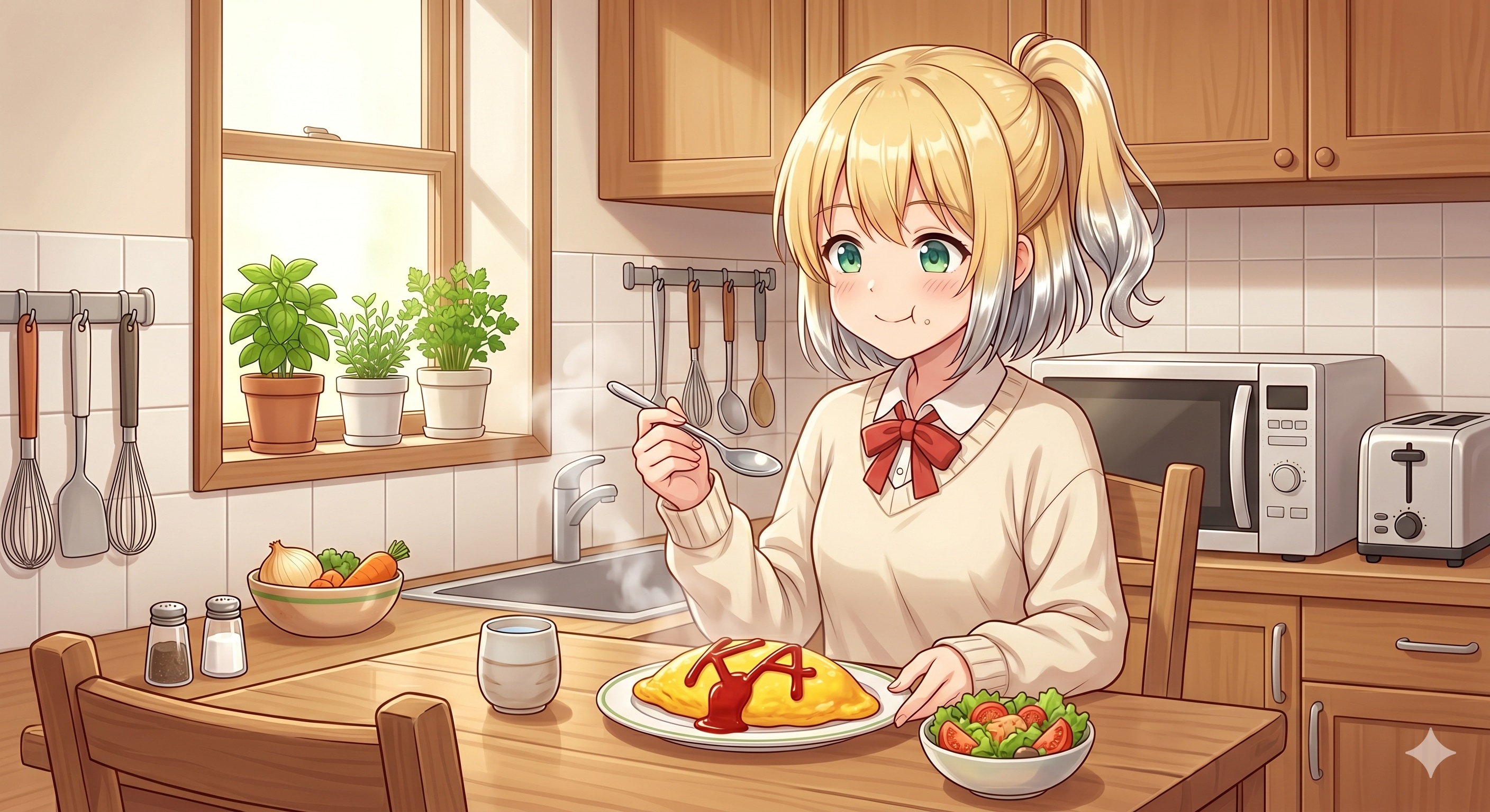 今日のお昼はオムライスです | の人気AIイラスト・グラビア