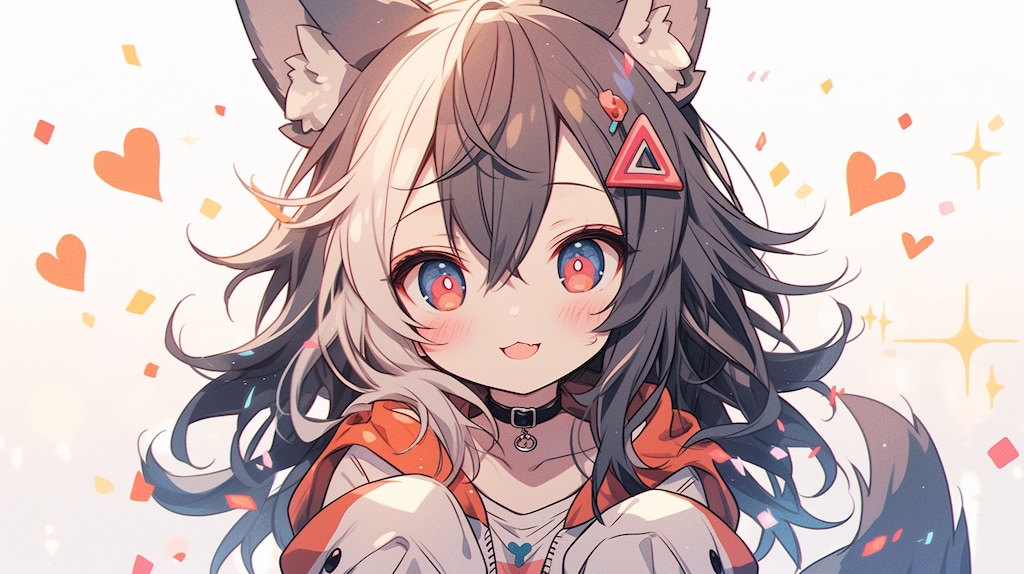 紙吹雪舞う猫耳少女の幸せな瞬間
