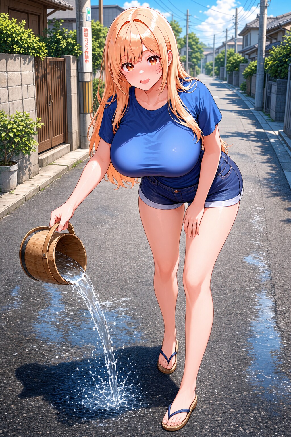 ひとづ万里奈の打ち水