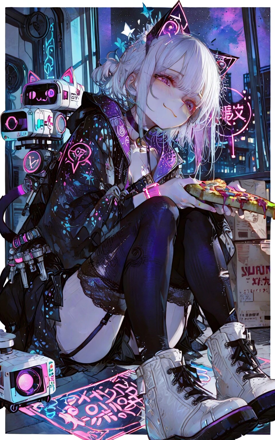 引っ越し初日の暇 | の人気AIイラスト・グラビア