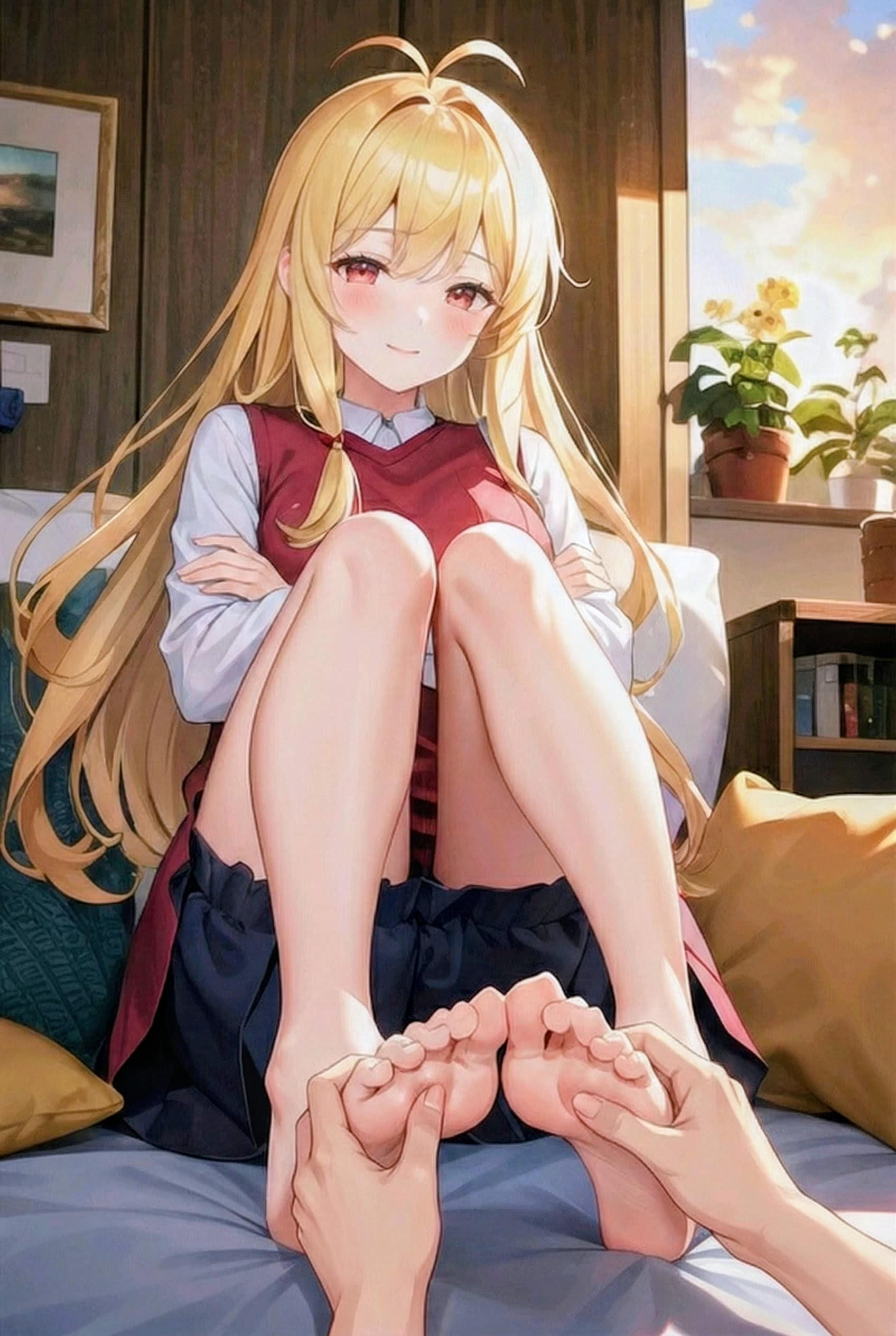 癒しの(？)足つぼマッサージ | の人気AIイラスト・グラビア