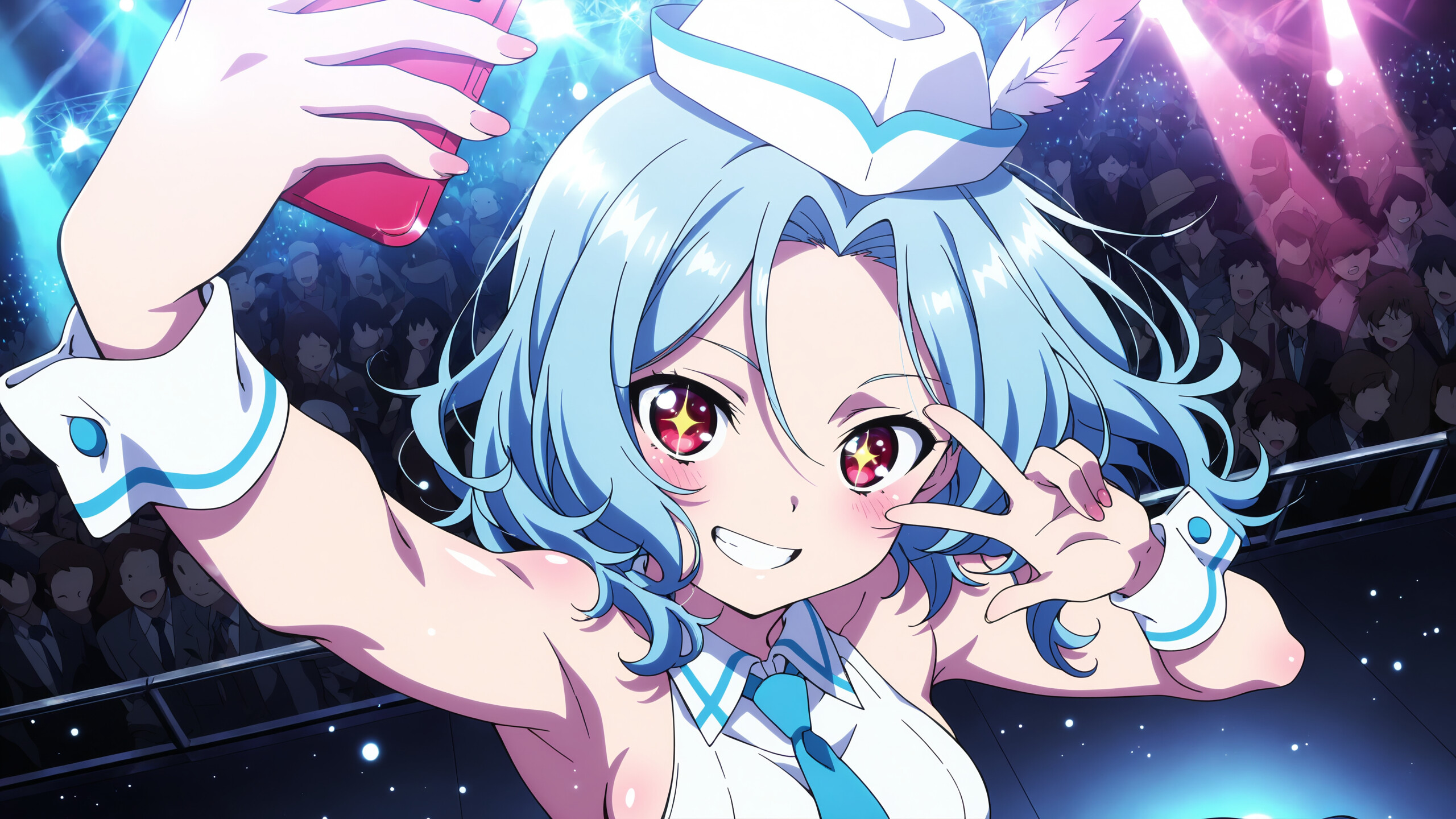 赤目水色ウェーブちゃん1