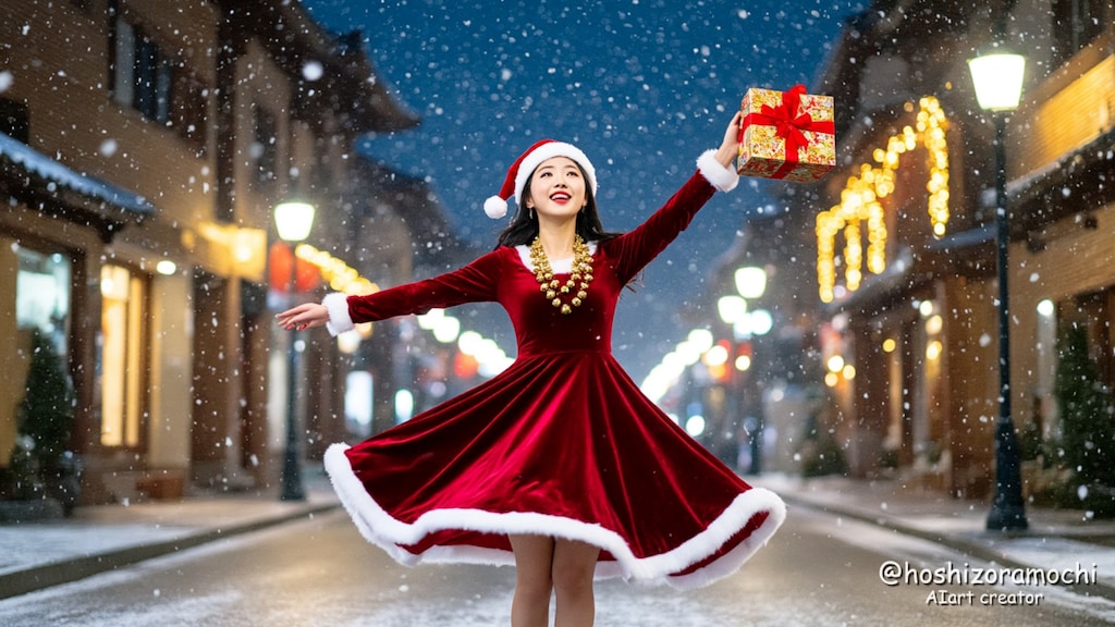 雪降る夜の魔法のダンス