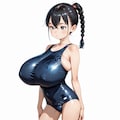 爆乳スク水 3枚目