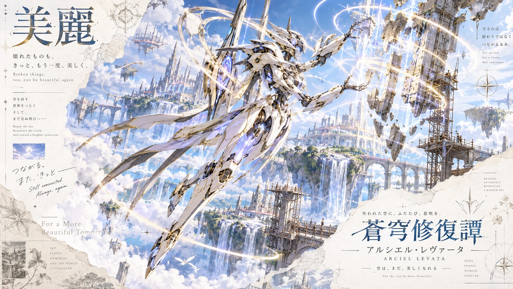Breathing life back into a sky that was once lost.  Broken things, too, can be beautiful again. Not | の人気AIイラスト・グラビア