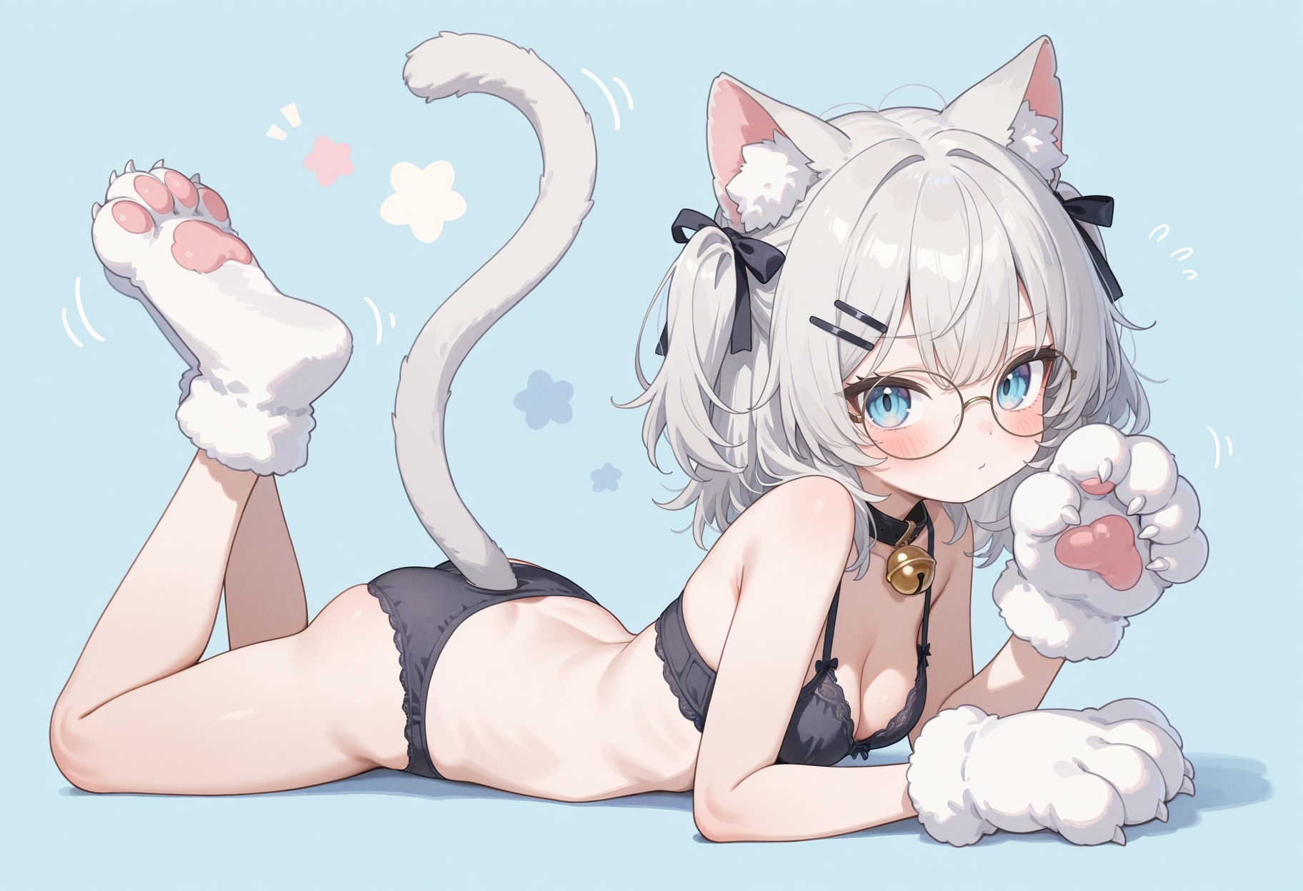 ニャンコなつりメガネ少女