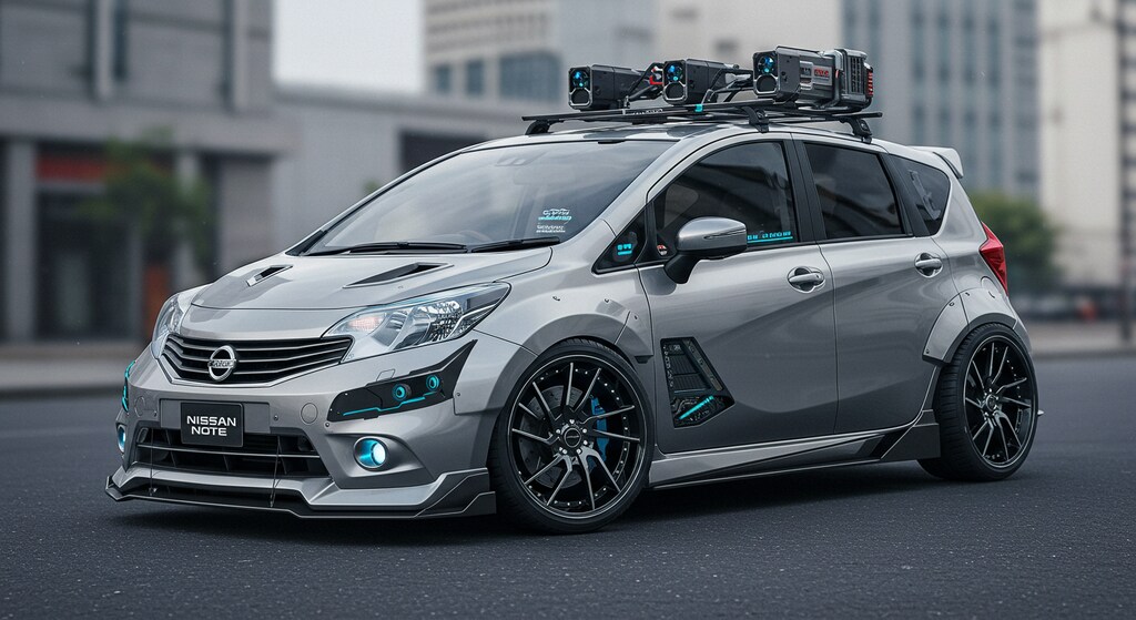 日産ノート軍用車　レーザーキャノン搭載