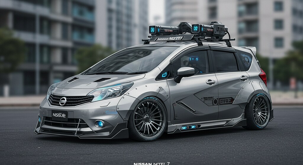 日産ノート軍用車　レーザーキャノン搭載
