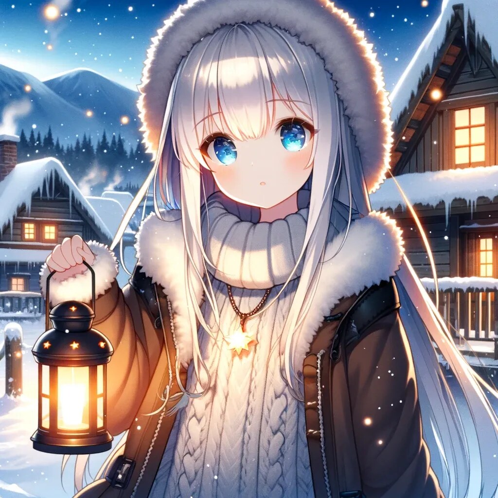 夕暮れの村