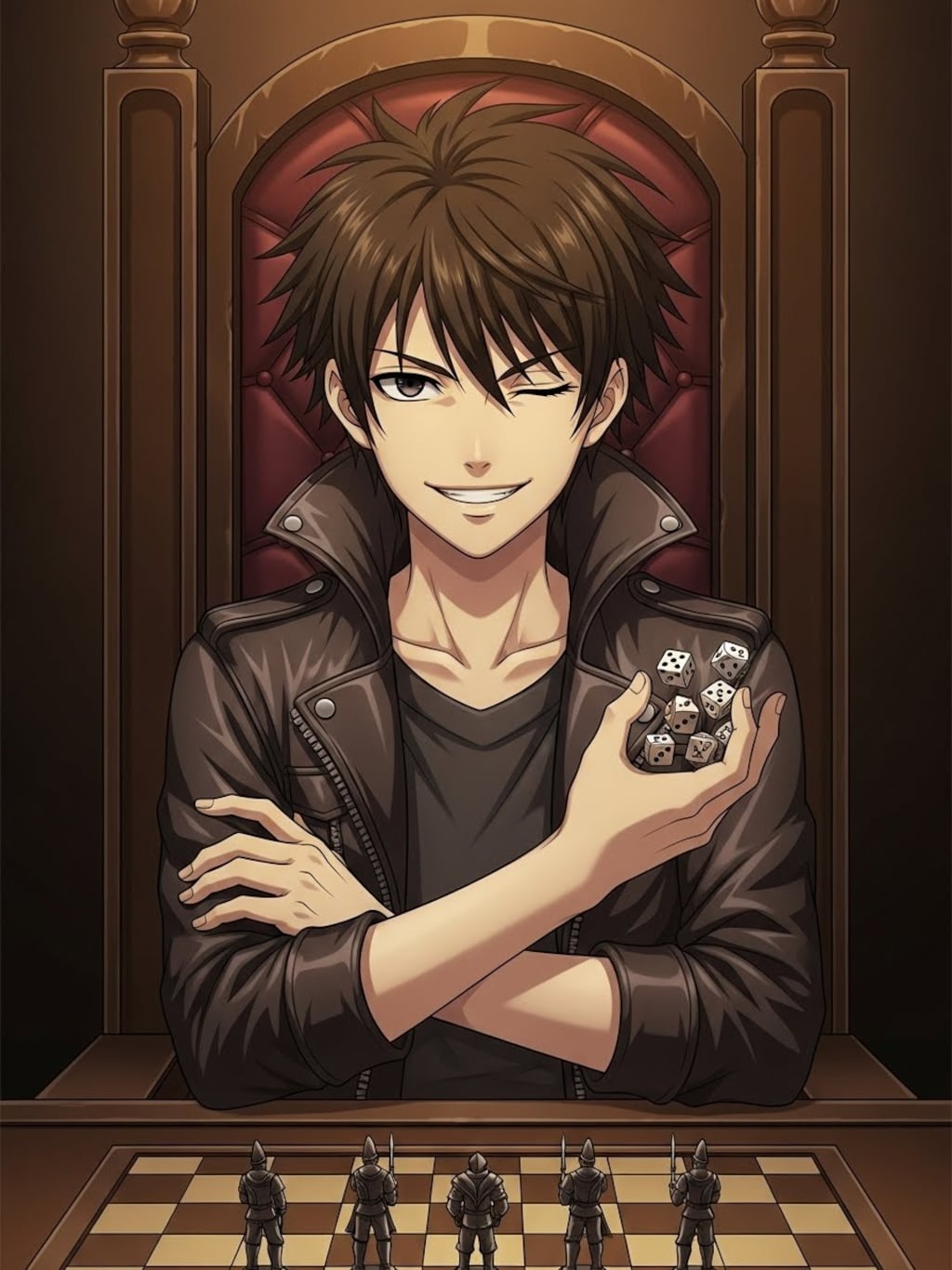 細身の少年勝負師と五つの駒