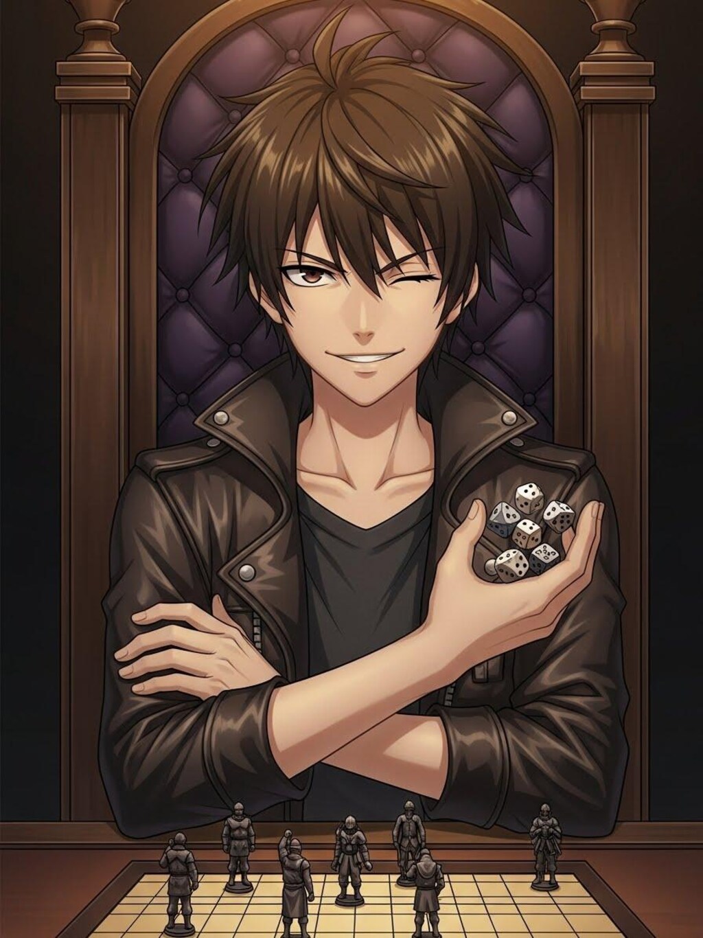 細身の少年勝負師と五つの駒