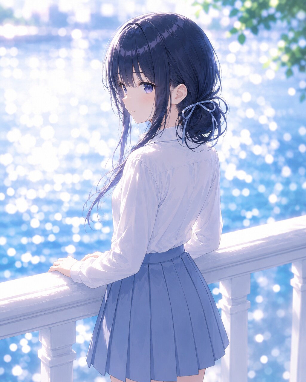 川辺で