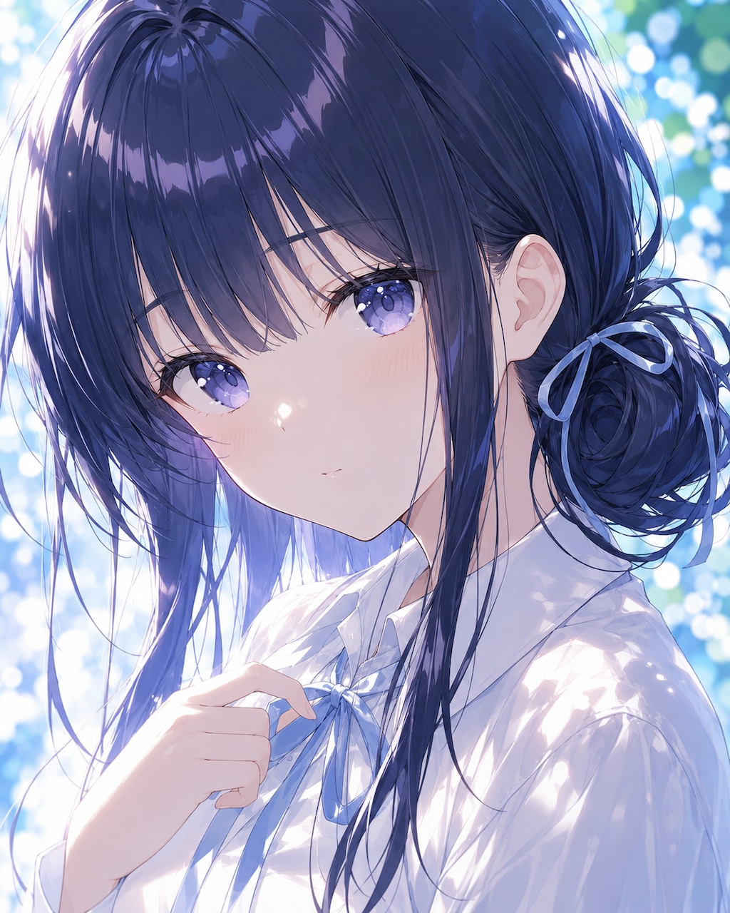 川辺で