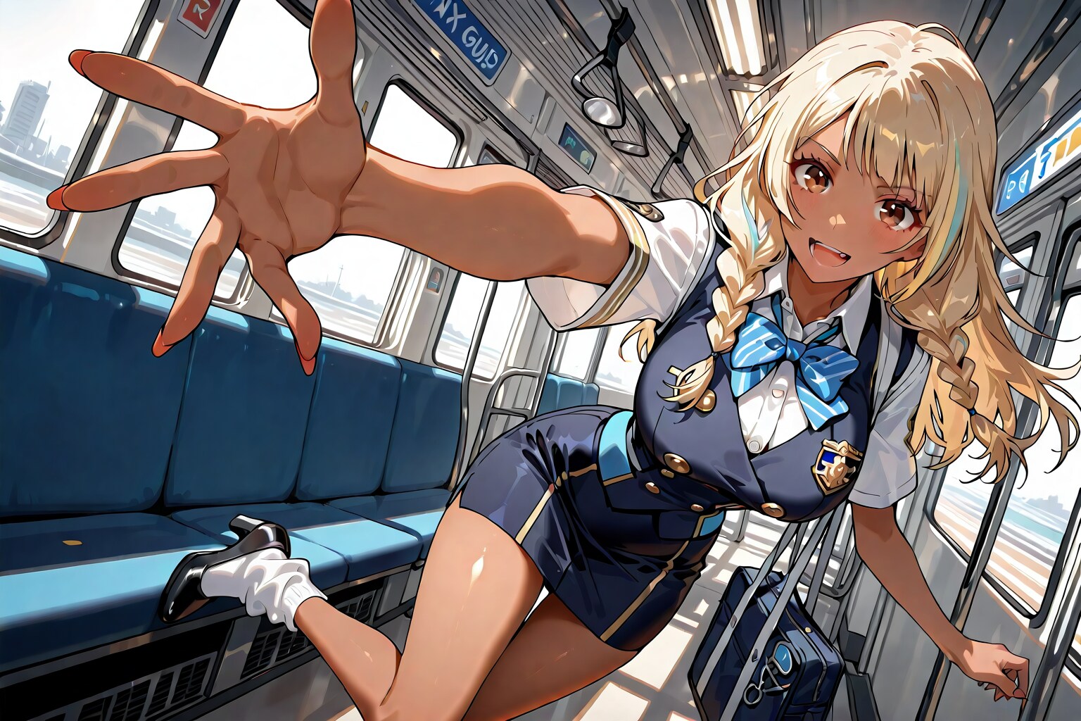バスガイド風船ギャル