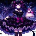 黒髪ツーサイドアップで、黒ゴスロリなうちの子と、ケーキ★その1-2(10枚) 4枚目