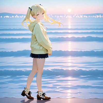 朝焼けの海