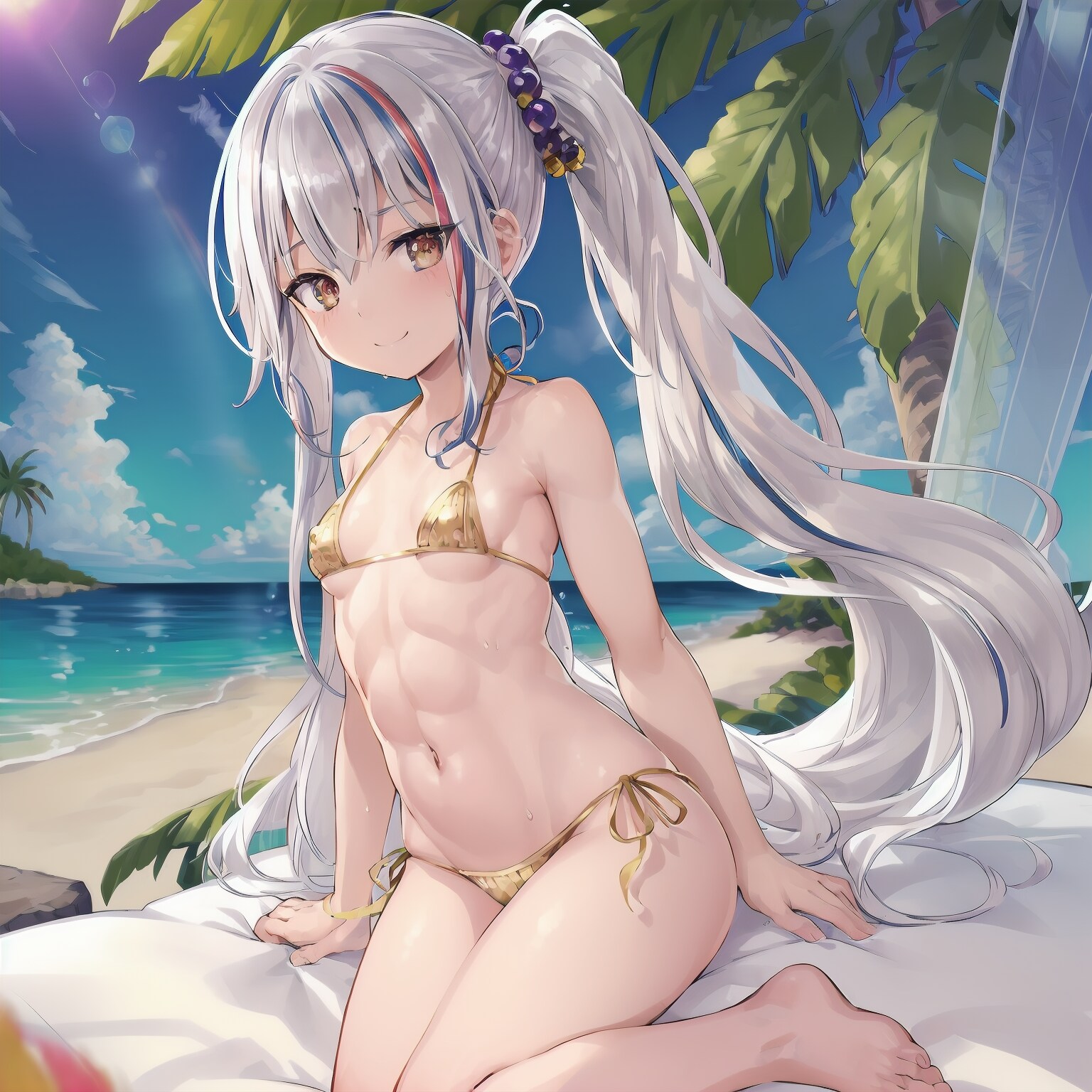 真夏の金ﾋﾟｶマイクロビキニ ろリズベッドちゃん