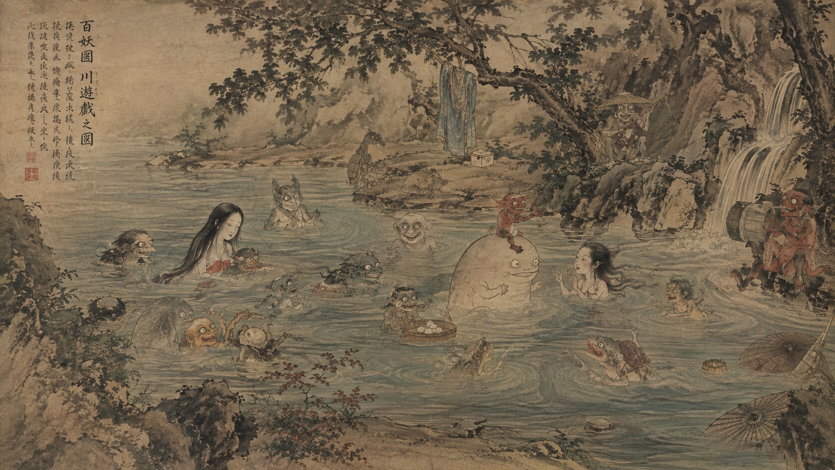 川遊び