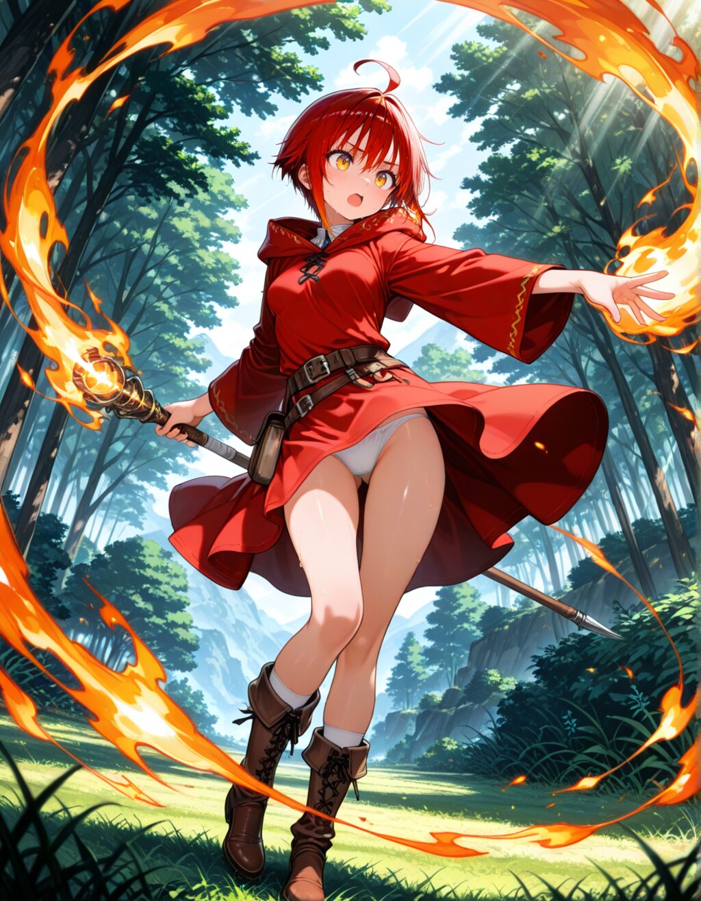 初級の火魔法練習中