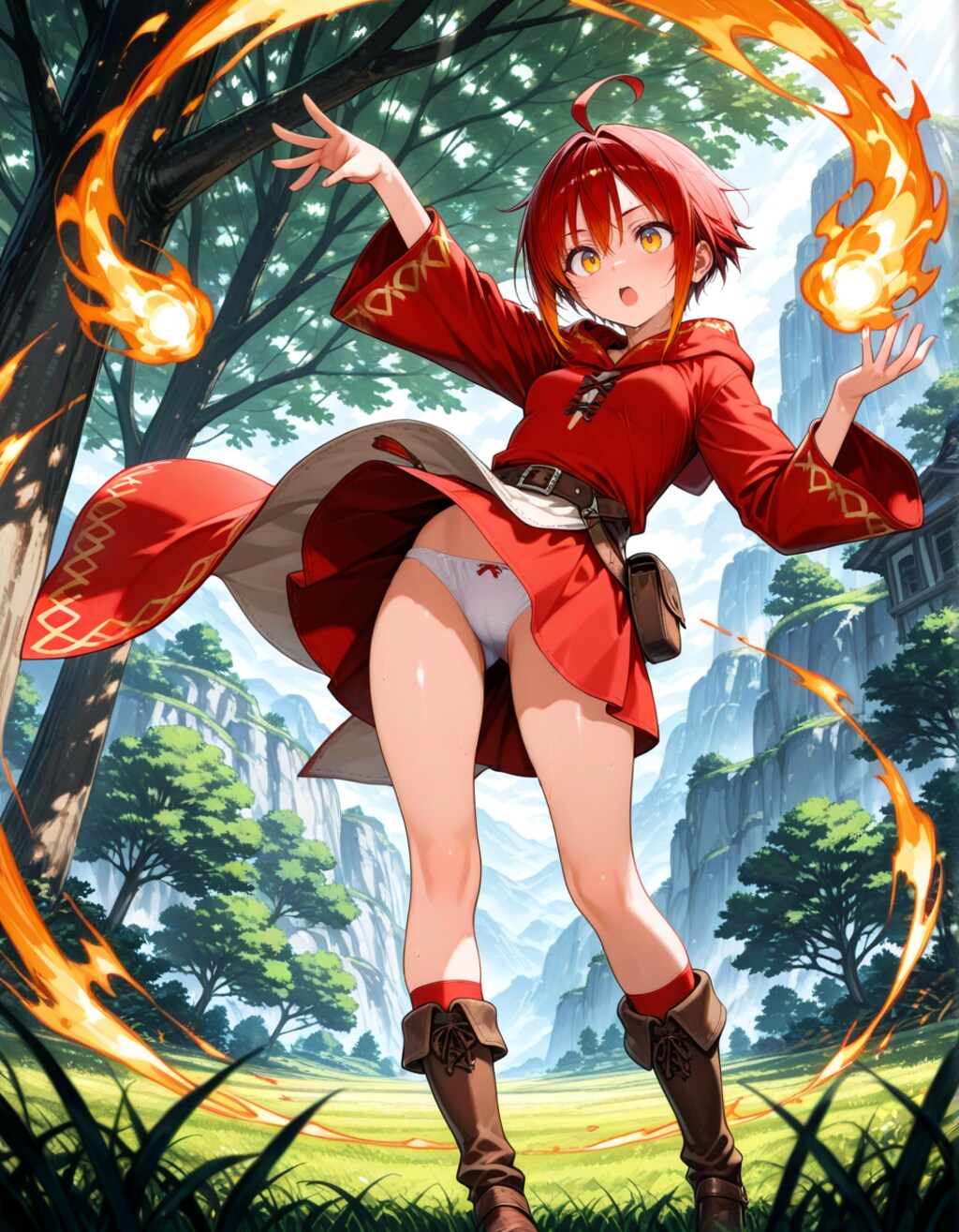初級の火魔法練習中