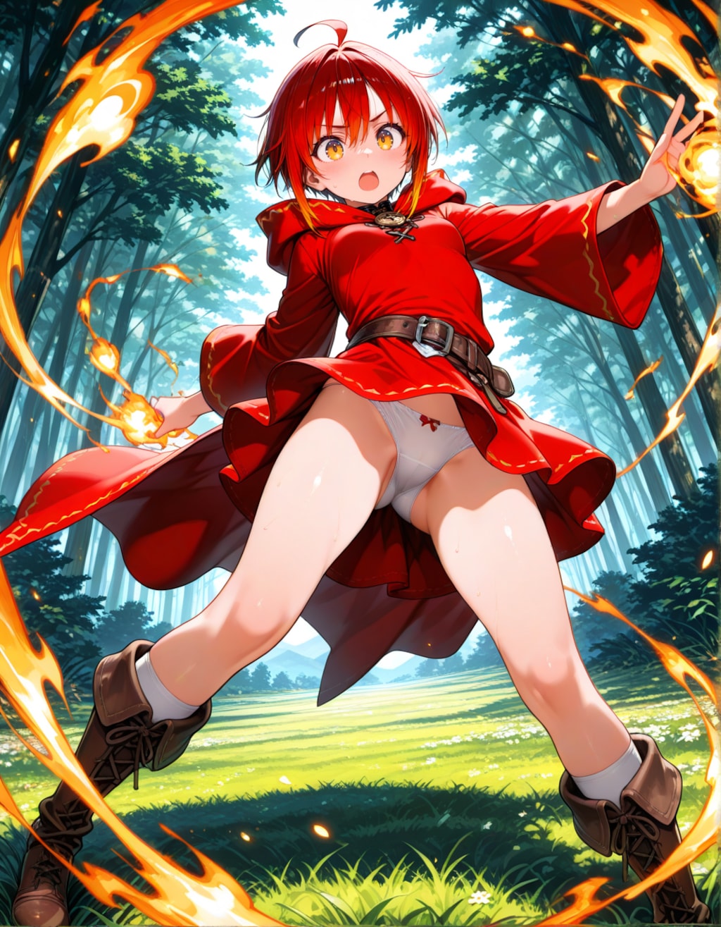 初級の火魔法練習中