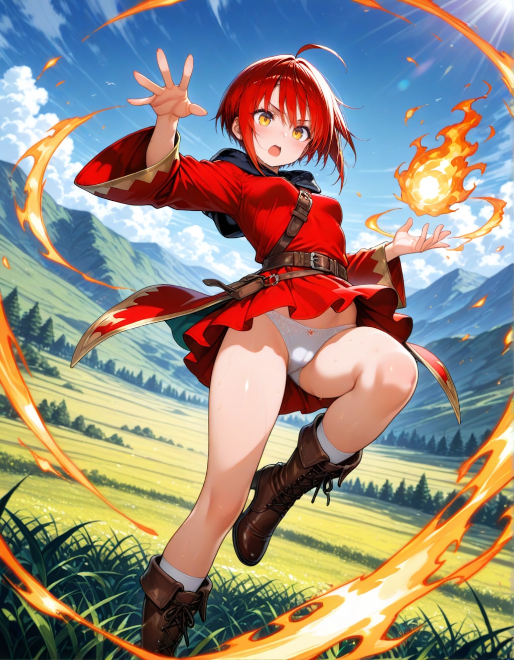 初級の火魔法練習中