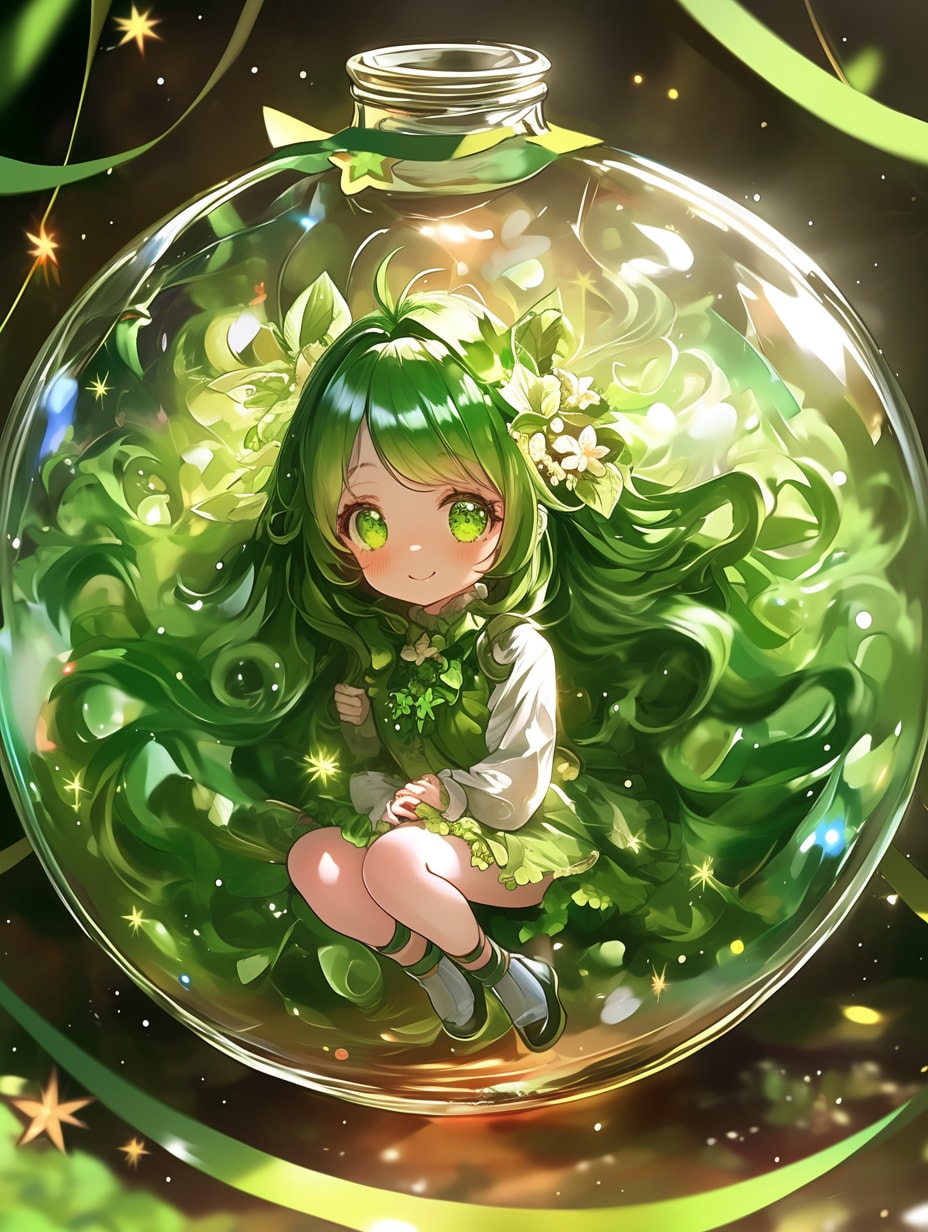 「瓶詰の少女」碧44 | の人気AIイラスト・グラビア