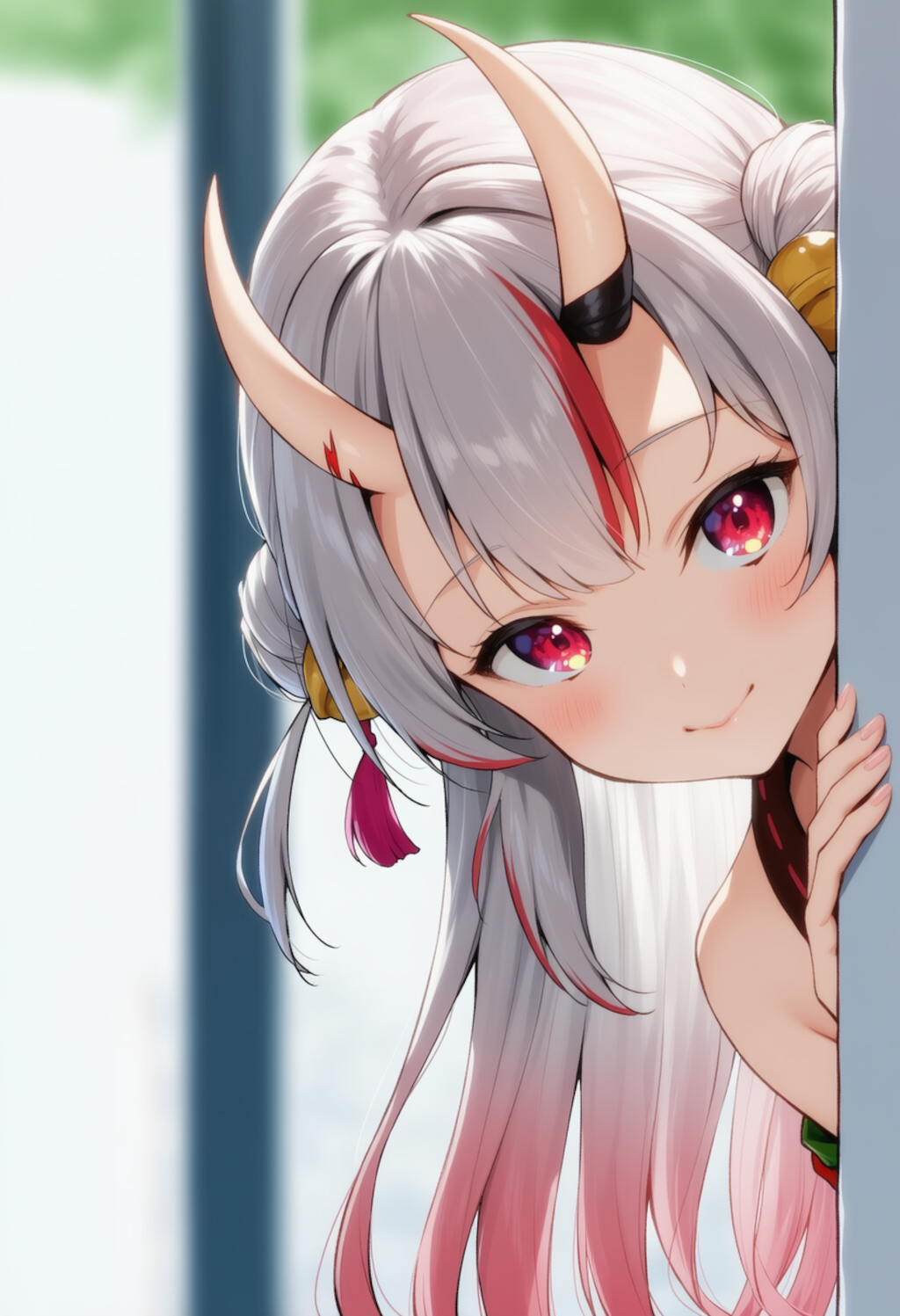 余が物陰からジッと見つめているだけ