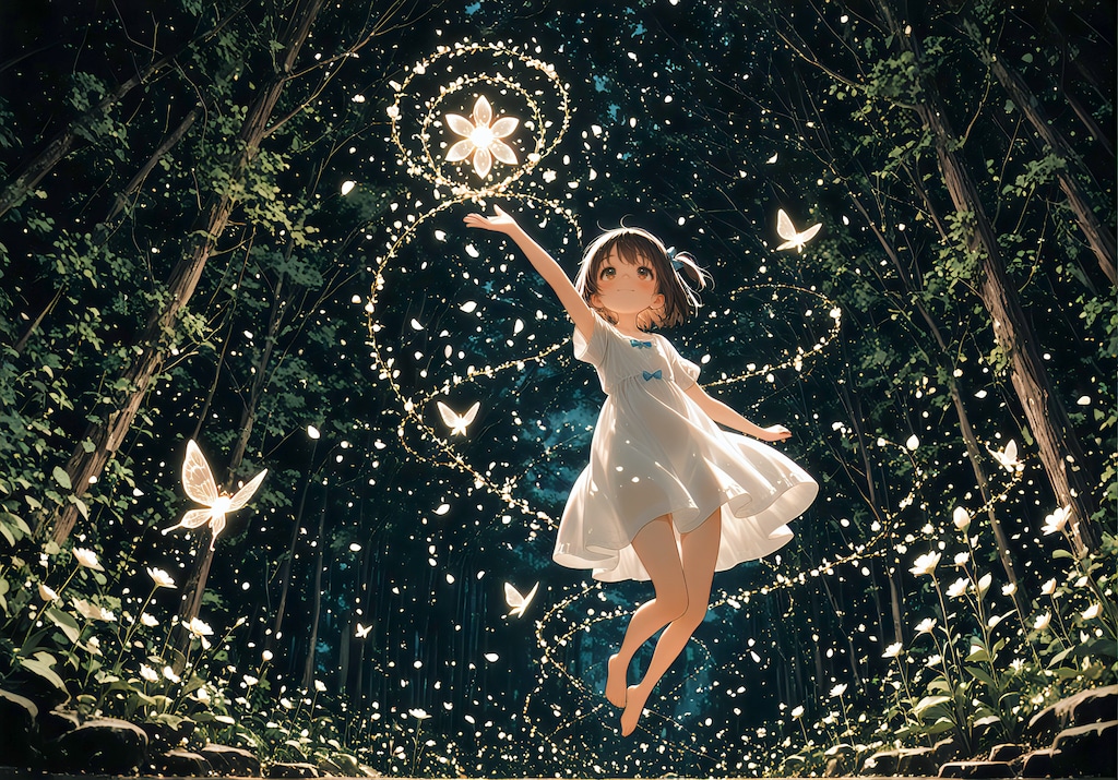 光る蝶を追っていたら、妖精の国だった