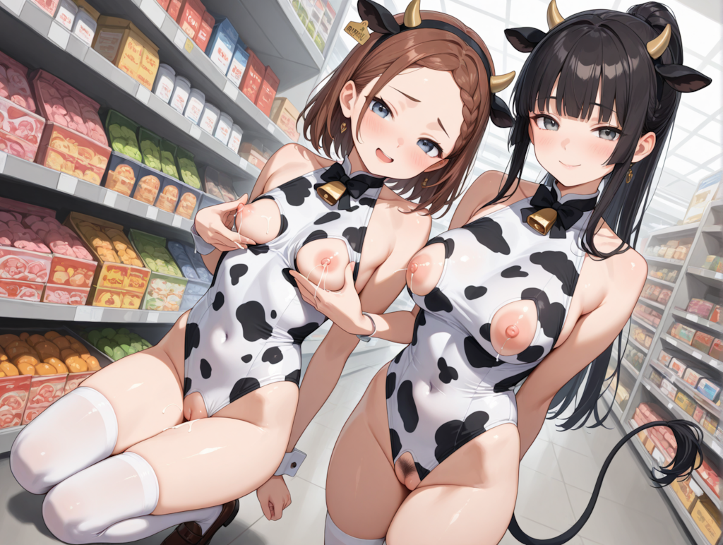 牛娘１と３の乳