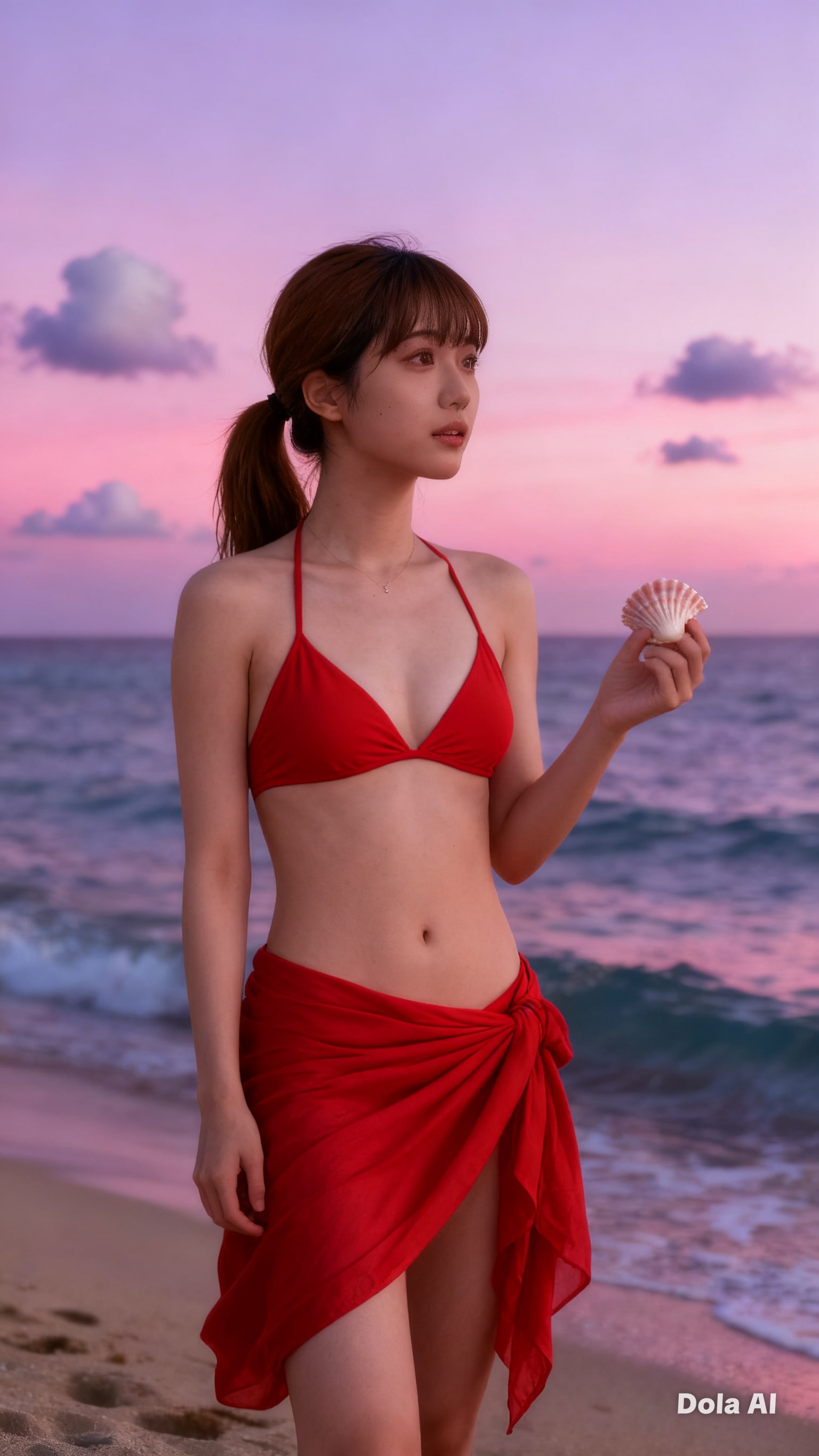 海辺にて