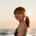 海辺にて 3枚目