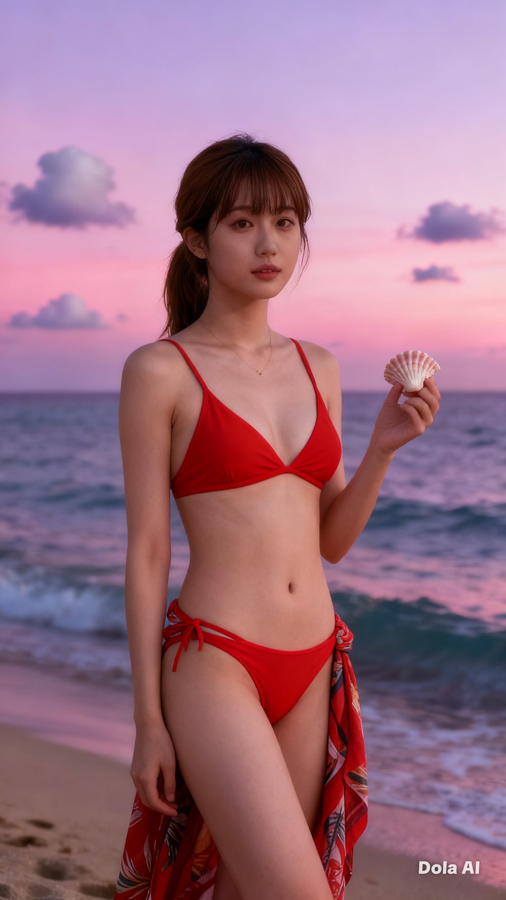 海辺にて