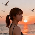海辺にて 4枚目
