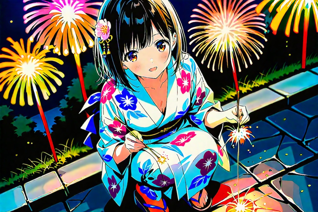 浴衣で花火(GRYPHON)(7)