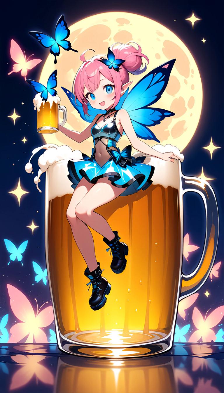 ビールの妖精ちゃん　みんな飲んで！ | の人気AIイラスト・グラビア