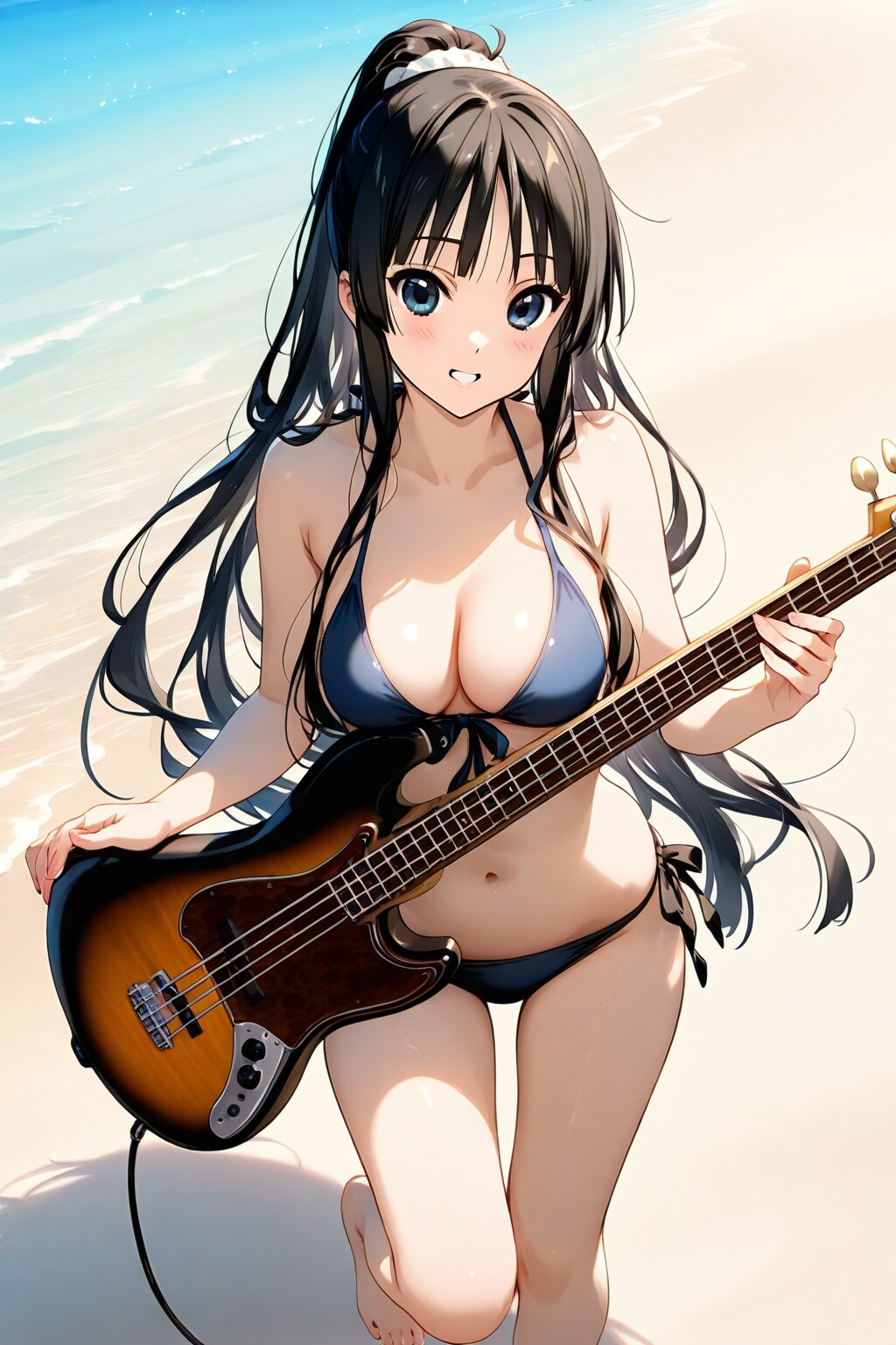 澪ちゃんのビキニとベースギター👙🎸❤️