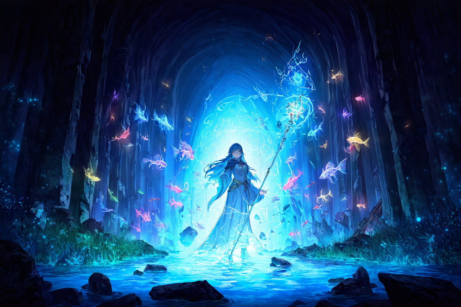 地底湖の遺跡 | の人気AIイラスト・グラビア