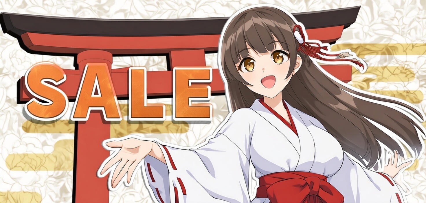 バナー広告　商売巫女さん