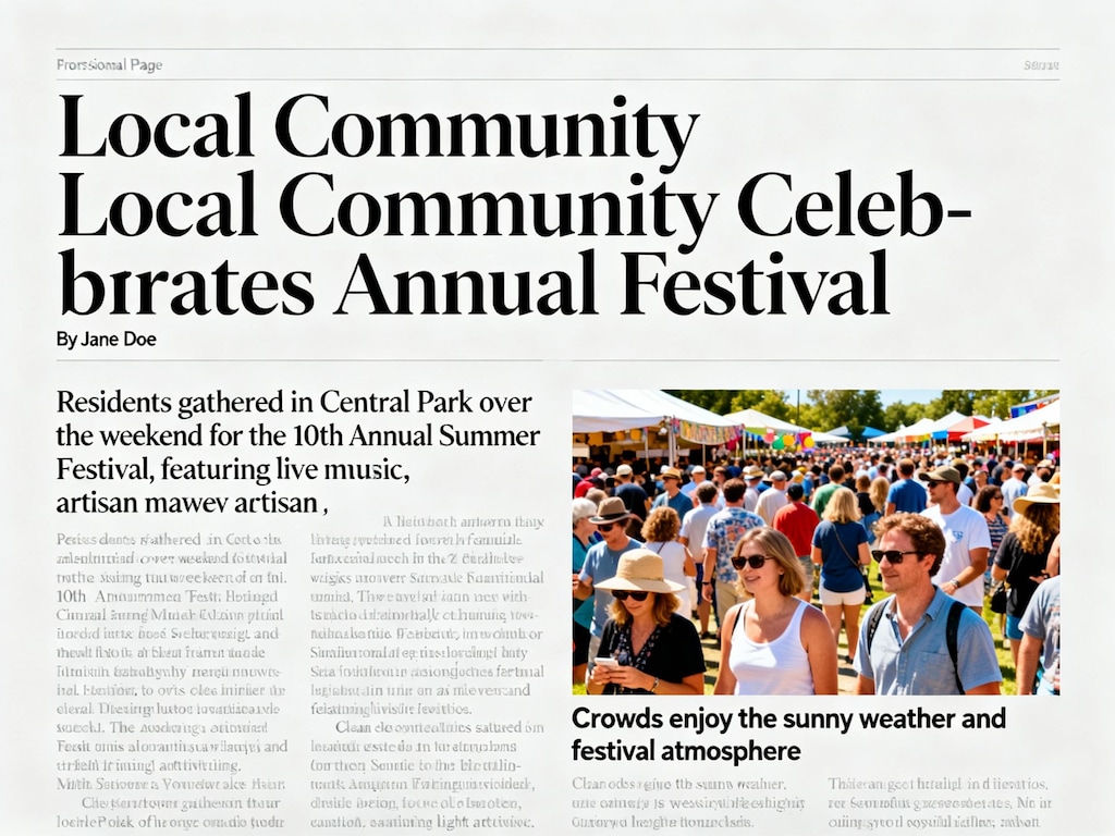 Newspaper Article Style